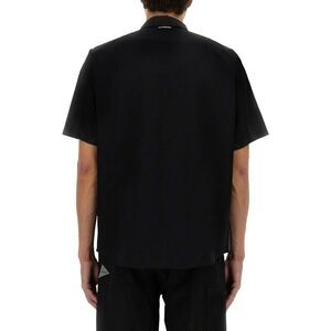 AND WANDER Men's Short Sleeve Collared Shirt Men BLACK Shirts
